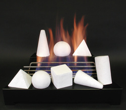 all white fire shapes