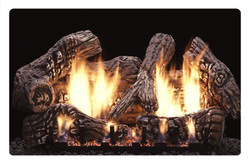 Pictureventless gas log fireplace charred oak